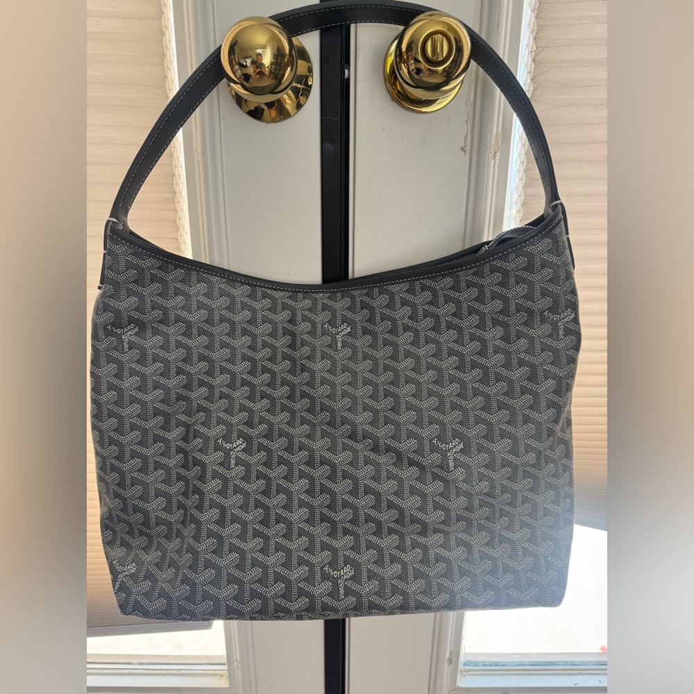Chevron Monogram Grey Boheme Hobo Used Sassygroves
